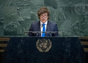 Argentina.- Milei arremete contra el Estado y la "orgía del gasto público" y acusa a la ONU de "imponer" cómo vivir