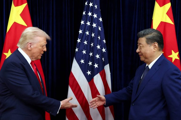 U.S. President Donald Trump meets with Chinese President Xi Jinping on the sidelines of the APEC summit, in Busan